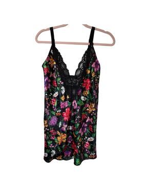 Sm Victoria's Secret Floral Butterfly Slip Dress Black Lace Y2K Fairy Whimsigoth